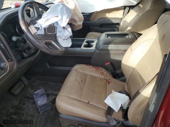 2018 GMC Sierra 1500 Denali with VIN 3GTU2PEJ6JG282843, listed as a Copart auction lot 87634955 with 0 mi miles and Salvage Title. Bid and sale history available at carsss.com. Image 7.