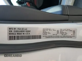 2024 Dodge Durango SRT Hellcat Premium z VIN 1C4SDJH92RC153397, wystawiony jako Copart lot #58559005 z przebiegiem 659 mil mil oraz Szkoda całkowita • Salvage title. Historia ofert i sprzedaży dostępna na DreamBid. Obrazek 13.