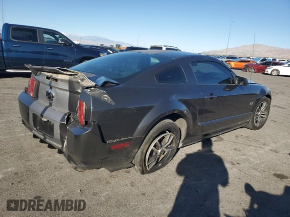 2007 Ford Mustang GT Deluxe with VIN 1ZVFT82H875365202, listed as a Copart auction lot 46798855 with 181,218 mi miles and Salvage Title. Bid and sale history available at carsss.com. Image 3.