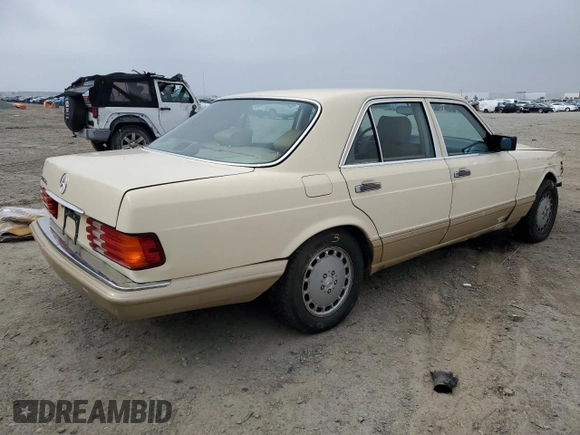 1989 Mercedes-Benz 300 with VIN WDBCA24D2KA430787, listed as a Copart auction lot 50655785 with 145,064 mi miles and Salvage Title. Bid and sale history available at DreamBid. Image 3.
