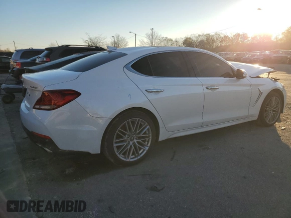 2021 Genesis G70 2.0T with VIN KMTG34LA0MU070275, listed as a Copart auction lot 74700153 with 42,441 mi miles. Bid and sale history available at carsss.com. Image 3.