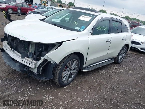 2017 Acura MDX Technology z VIN 5FRYD4H52HB025623, wystawiony jako IAAI lot #42435047 z przebiegiem 63 199 mil mil oraz . Historia ofert i sprzedaży dostępna na DreamBid. Obrazek 2.