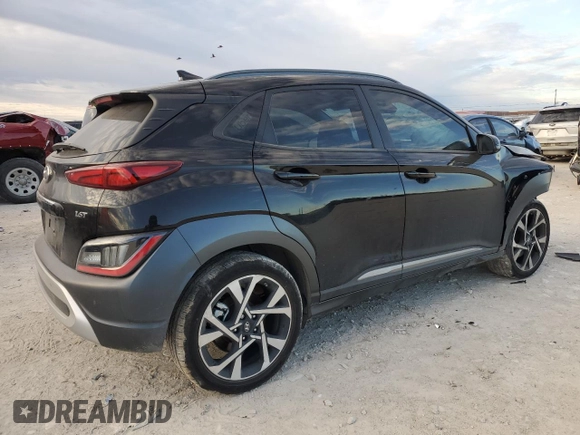 2023 Hyundai Kona Limited with VIN KM8K53A33PU971657, listed as a Copart auction lot 41685935 with 29,859 mi miles and Salvage Title. Bid and sale history available at carsss.com. Image 3.