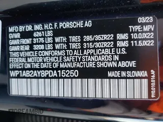 2023 Porsche Cayenne S z VIN WP1AB2AY8PDA15250, wystawiony jako Copart lot #53064315 z przebiegiem 29 655 mil mil oraz Szkoda całkowita • Salvage title. Historia ofert i sprzedaży dostępna na DreamBid. Obrazek 13.