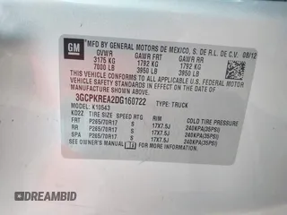 2013 Chevrolet Silverado 1500 LS with VIN 3GCPKREA2DG160722, listed as a IAAI auction lot 41262914 with 324,775 mi miles and . Bid and sale history available at DreamBid. Image 9.