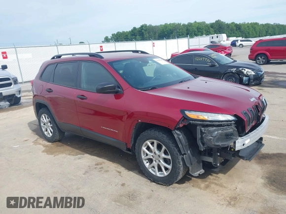 2016 Jeep Cherokee Sport with VIN 1C4PJMAB4GW182957, listed as a IAAI auction lot 42269645 with 123,873 mi miles and . Bid and sale history available at DreamBid. Image 1.