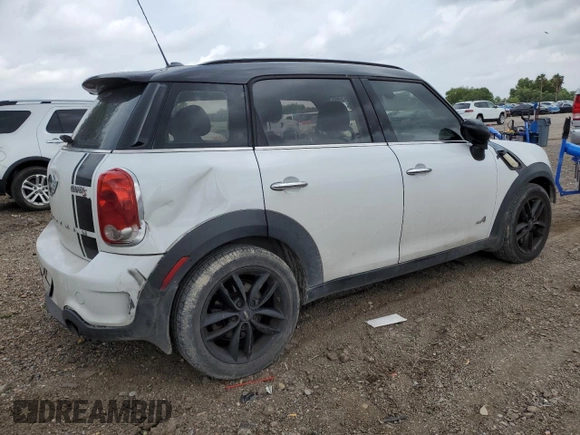 2013 MINI Countryman S ALL4 with VIN WMWZC5C51DWP34357, listed as a Copart auction lot 54945905 with 125,355 mi miles and Salvage title. Bid and sale history available at DreamBid. Image 3.