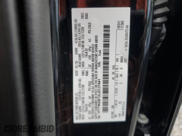 2020 Ford F-250 XL z VIN 1FT7W2BT2LEC37841, wystawiony jako Copart lot #60760285 z przebiegiem 101 681 mil mil oraz Szkoda całkowita • Salvage title. Historia ofert i sprzedaży dostępna na DreamBid. Obrazek 12.