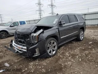 2016 Cadillac Escalade Platinum with VIN 1GYS4DKJ3GR354153, listed as a Copart auction lot 82494394 with 124,561 mi miles and Salvage Title. Bid and sale history available at carsss.com. Image 1.