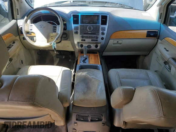 2008 Infiniti QX56 with VIN 5N3AA08D78N903384, listed as a Copart auction lot 47493495 with 264,083 mi miles and Salvage Title. Bid and sale history available at carsss.com. Image 8.
