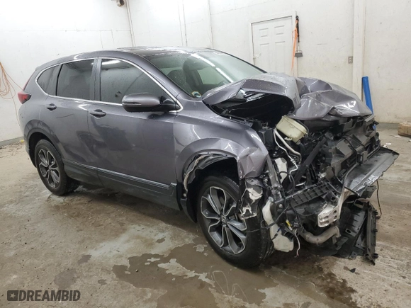 2022 Honda CR-V EX-L with VIN 7FARW1H8XNE014863, listed as a Copart auction lot 48669005 with 55,257 mi miles and Salvage Title. Bid and sale history available at carsss.com. Image 4.