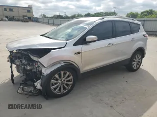 2017 Ford Escape Titanium with VIN 1FMCU0J92HUF07318, listed as a Copart auction lot 53446635 with 29,362 mi miles and Salvage Title. Bid and sale history available at carsss.com. Image 1.