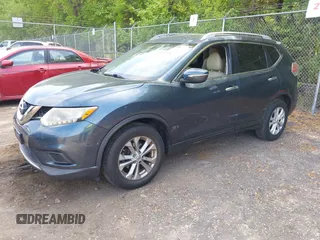 2014 Nissan Rogue SV with VIN 5N1AT2MT2EC811747, listed as a IAAI auction lot 42142536 with 256,933 mi miles and . Bid and sale history available at carsss.com. Image 2.