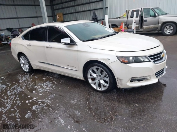 2014 Chevrolet Impala LTZ with VIN 1G1155S38EU105260, listed as a IAAI auction lot 42012082 with 230,407 mi miles. Bid and sale history available at carsss.com. Image 1.