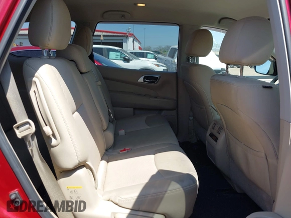 2017 Nissan Pathfinder SL with VIN 5N1DR2MM2HC639034, listed as a IAAI auction lot 42099685 with 90,935 mi miles. Bid and sale history available at carsss.com. Image 8.