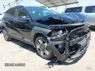2024 Hyundai Kona SEL with VIN KM8HB3AB6RU162442, listed as a IAAI auction lot 42217883 with 8,385 mi miles and . Bid and sale history available at DreamBid. Image 1.