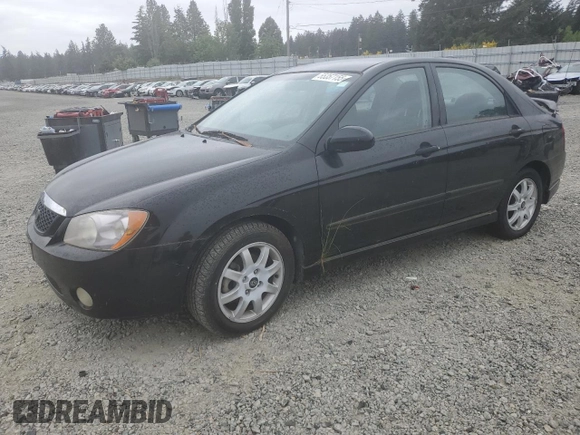2005 Kia Spectra LX z VIN KNAFE121155165277, wystawiony jako Copart lot #55357155 z przebiegiem Nie podano mil oraz Czysty tytuł • Clean title. Historia ofert i sprzedaży dostępna na DreamBid. Obrazek 1.