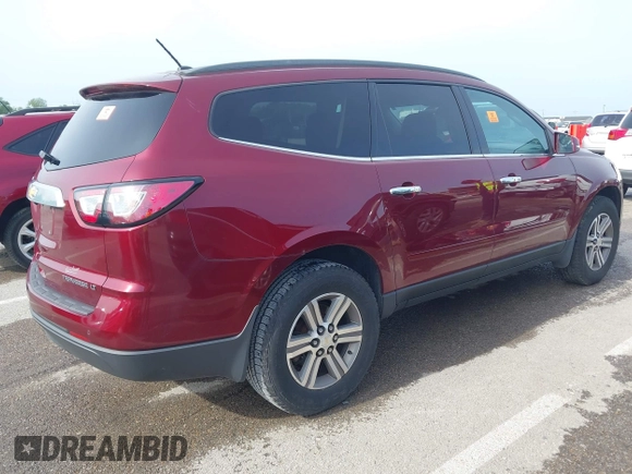 2015 Chevrolet Traverse LT with VIN 1GNKRGKD9FJ162100, listed as a IAAI auction lot 42159483 with 141,255 mi miles and . Bid and sale history available at DreamBid. Image 4.