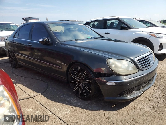 2004 Mercedes-Benz S 55 AMG with VIN WDBNG74J24A422606, listed as a Copart auction lot 74218554 with Not Provided miles and Non Repairable. Bid and sale history available at DreamBid. Image 4.