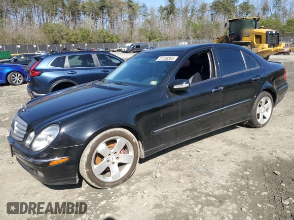 2003 Mercedes-Benz E-Class 5.0L with VIN WDBUF70J53A199951, listed as a Copart auction lot 51138595 with 129,414 mi miles and Salvage Title. Bid and sale history available at carsss.com. Image 1.