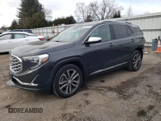 2019 GMC Terrain Denali with VIN 3GKALXEX1KL390529, listed as a Copart auction lot 45210115 with 124,497 mi miles and Salvage Title. Bid and sale history available at carsss.com. Image 1.