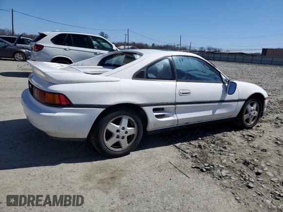 1993 Toyota MR2 z VIN JT2SW21M4P0020582, wystawiony jako Copart lot #50627185 z przebiegiem Nie podano mil oraz Szkoda całkowita • Salvage title. Historia ofert i sprzedaży dostępna na DreamBid. Obrazek 3.
