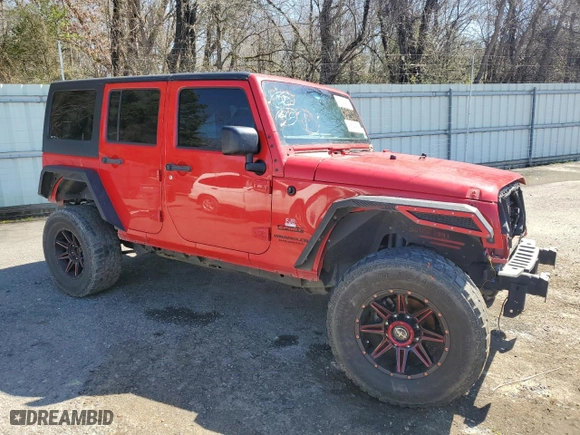 2017 Jeep Wrangler Unlimited Sport with VIN 1C4BJWDG8HL638622, listed as a Copart auction lot 46804945 with 128,245 mi miles and Salvage Title. Bid and sale history available at carsss.com. Image 4.