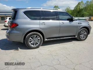 2020 Infiniti QX80 Luxe z VIN JN8AZ2NFXL9703516, wystawiony jako Copart lot #56106045 z przebiegiem 105 257 mil mil oraz Szkoda całkowita • Salvage title. Historia ofert i sprzedaży dostępna na DreamBid. Obrazek 3.