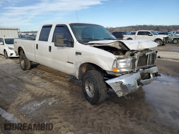 2000 Ford F-350 XL with VIN 1FTSW31F6YEC96409, listed as a Copart auction lot 42994345 with 334,310 mi miles and Salvage title. Bid and sale history available at DreamBid. Image 4.
