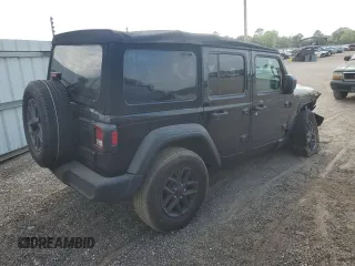 2024 Jeep Wrangler Sport S z VIN 1C4PJXDGXRW334039, wystawiony jako Copart lot #54206225 z przebiegiem 13 528 mil mil oraz Szkoda całkowita • Salvage title. Historia ofert i sprzedaży dostępna na DreamBid. Obrazek 3.