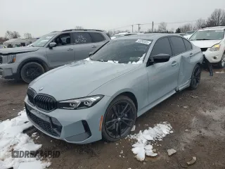 2024 BMW 3 Series M340i xDrive with VIN 3MW49FF0XR8E53835, listed as a Copart auction lot 43255935 with 2,569 mi miles and Salvage Title. Bid and sale history available at carsss.com. Image 1.