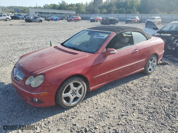 2006 Mercedes-Benz CLK-Class 5.0L with VIN WDBTK75G36T064836, listed as a Copart auction lot 68980484 with 8,364 mi miles and Salvage Title. Bid and sale history available at carsss.com. Image 1.