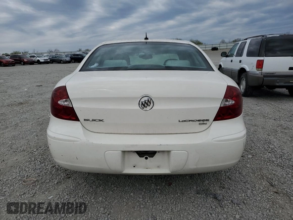 2006 Buick LaCrosse CX with VIN 2G4WC582X61225555, listed as a Copart auction lot 53040885 with 186,217 mi miles and Salvage title. Bid and sale history available at DreamBid. Image 6.