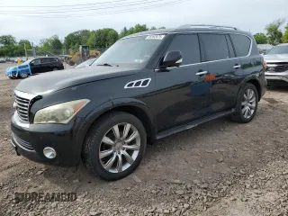 2012 Infiniti QX56 7-passenger z VIN JN8AZ2NE6C9020963, wystawiony jako Copart lot #58392675 z przebiegiem 256 752 mil mil oraz Szkoda całkowita • Salvage title. Historia ofert i sprzedaży dostępna na DreamBid. Obrazek 1.