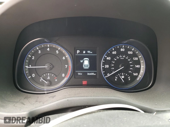 2019 Hyundai Kona Limited with VIN KM8K33A57KU223980, listed as a Copart auction lot 46516253 with 36,600 mi miles and . Bid and sale history available at DreamBid. Image 9.