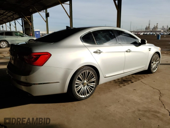 2016 Kia Cadenza Premium with VIN KNALN4D75G5199070, listed as a Copart auction lot 82535904 with 124,593 mi miles and Clean Title. Bid and sale history available at carsss.com. Image 3.