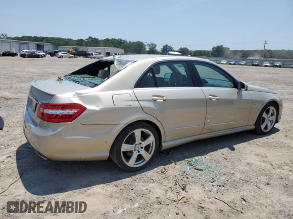 2012 Mercedes-Benz E 350 Luxury with VIN WDDHF5KB0CA567925, listed as a Copart auction lot 59439565 with 80,467 mi miles and Salvage title. Bid and sale history available at DreamBid. Image 3.