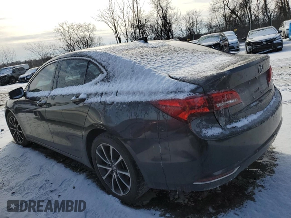 2015 Acura TLX V6 with VIN 19UUB2F34FA014979, listed as a Copart auction lot 88884075 with 86,298 mi miles and Salvage Title. Bid and sale history available at carsss.com. Image 2.