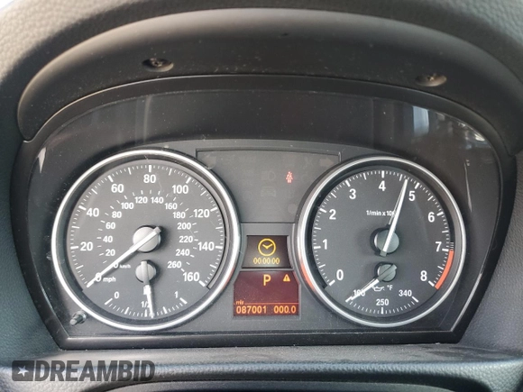 2008 BMW 3 Series 328i with VIN WBAWR33518P150529, listed as a Copart auction lot 49857775 with 87,001 mi miles and Salvage Title. Bid and sale history available at carsss.com. Image 9.