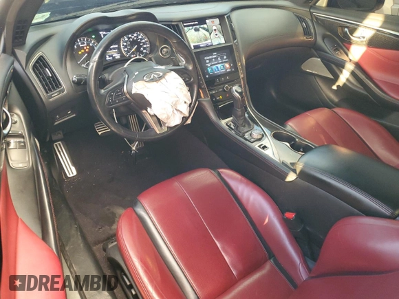 2020 Infiniti Q60 Red Sport 400 with VIN JN1FV7EL6LM460268, listed as a Copart auction lot 85434634 with 19,046 mi miles and Clean title. Bid and sale history available at DreamBid. Image 8.