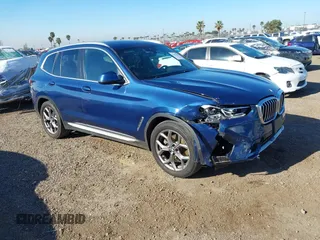 2022 BMW X3 sDrive30i with VIN 5UX43DP06N9K69322, listed as a IAAI auction lot 41844699 with 63,916 mi miles. Bid and sale history available at carsss.com. Image 1.