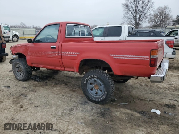 1991 Toyota Pickup DX z VIN JT4RN01P0M7042332, wystawiony jako Copart lot #42408835 z przebiegiem 211 481 mil mil oraz Szkoda całkowita • Salvage title. Historia ofert i sprzedaży dostępna na DreamBid. Obrazek 2.