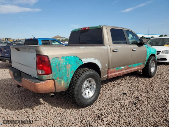 2010 Dodge Ram 1500 SLT with VIN 1D7RB1CP2AS141633, listed as a Copart auction lot 69499904 with 129,488 mi miles and Salvage Title. Bid and sale history available at carsss.com. Image 3.