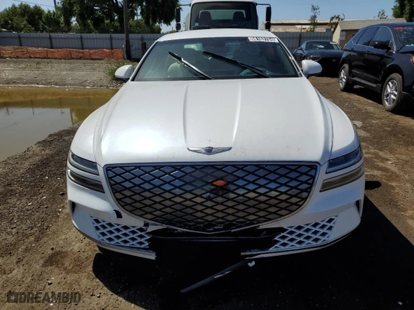 2023 Genesis Electrified G80 with VIN KMTGE4S13PU005176, listed as a Copart auction lot 58163704 with 5,315 mi miles and Non Repairable. Bid and sale history available at carsss.com. Image 5.