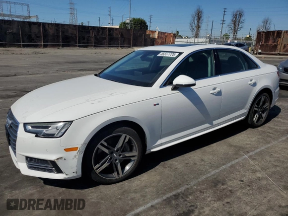 2017 Audi A4 Premium Plus with VIN WAULNAF47HN022894, listed as a Copart auction lot 46657725 with 136,691 mi miles and Salvage Title. Bid and sale history available at carsss.com. Image 1.
