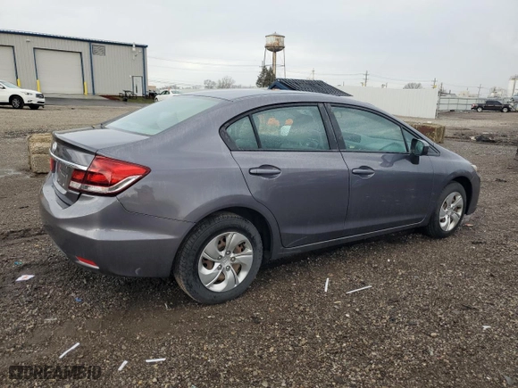 2015 Honda Civic Sedan LX with VIN 19XFB2F51FE106296, listed as a Copart auction lot 54139015 with 118,848 mi miles and Clean Title. Bid and sale history available at carsss.com. Image 3.