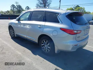 2015 Infiniti QX60 with VIN 5N1AL0MN0FC502107, listed as a IAAI auction lot 41793449 with 180,961 mi miles. Bid and sale history available at carsss.com. Image 3.