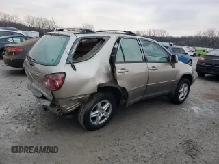 1999 Lexus RX 300 Luxury SUV with VIN JT6HF10U3X0054517, listed as a Copart auction lot 87036024 with 0 mi miles and Salvage Title. Bid and sale history available at carsss.com. Image 3.