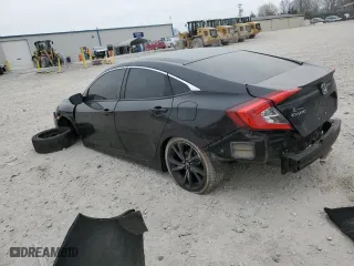 2021 Honda Civic Sedan Sport with VIN 19XFC2F80ME203185, listed as a Copart auction lot 49065335 with 68,823 mi miles and Salvage Title. Bid and sale history available at carsss.com. Image 2.
