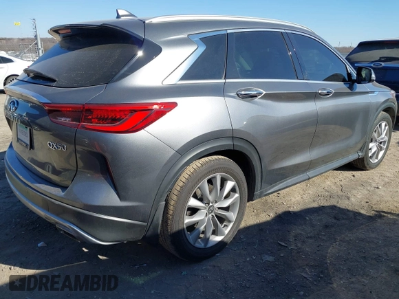 2020 Infiniti QX50 ESSENTIAL with VIN 3PCAJ5M36LF105778, listed as a IAAI auction lot 41442287 with 69,018 mi miles. Bid and sale history available at carsss.com. Image 4.